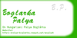 boglarka palya business card