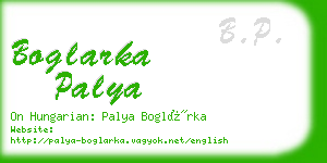 boglarka palya business card